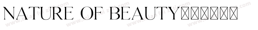 Nature Of Beauty字体转换